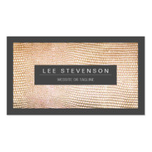 Chic Gold Snake Skin Fashion Business Card
