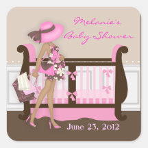 Chic Modern Mum Baby Shower Stickers