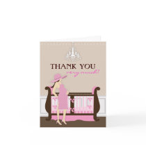 Chic Modern Mum Baby Shower Thank You Card