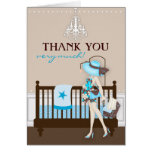 Chic Modern Mum Baby Shower Thank You Card