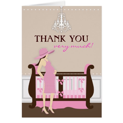 Chic Modern Mum Baby Shower Thank You Card