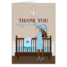 Chic Modern Mum Baby Shower Thank You Card