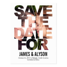 Chic Peek Save The Date Card Post Cards
