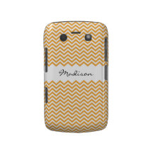 Chic personalised orang chevron pattern BlackBerry Blackberry Bold Cases