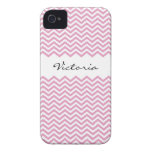 Chic personalised pink chevron pattern iPhone case iPhone 4 Case