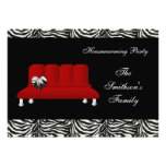 chic red sofa , party Invitation