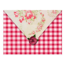 Chic Rose Recipe Card Post Cards