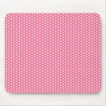 Chic small pink polka dot dots pattern trendy mousepads