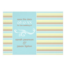 Chic Stripes Save the Date Announcements