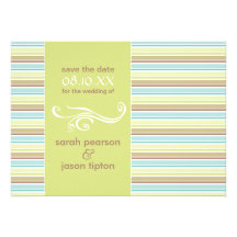 Chic Stripes Save the Date Announcements