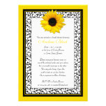 Chic Sunflower Recipe Bridal Shower Invitation