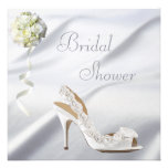 Chic Wedding Shoe & Bouquet Bridal Shower Personalized Invitations