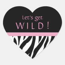 Chic Zebra Birthday Stickers