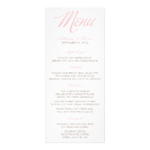 Chic Zigzags Wedding Menu Cards