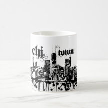 Chicago "chi-town" put on for your city mugs