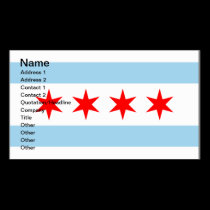 Chicago Flag customisable business calling cards business cards