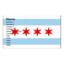 Chicago Flag customisable business calling cards Business Cards