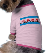 Chicago Flag Pet Tee Shirt