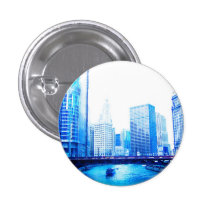 Chicago in Blue - Button