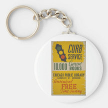 Chicago Public Library Curb Service Poster Keychain