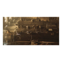 Chicago Railway Locomotive Shop Photo Card
