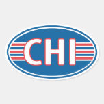Chicago Red White and Blue Stickers