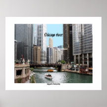 Chicago river poster