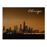 Chicago Skyline at Night Postcards