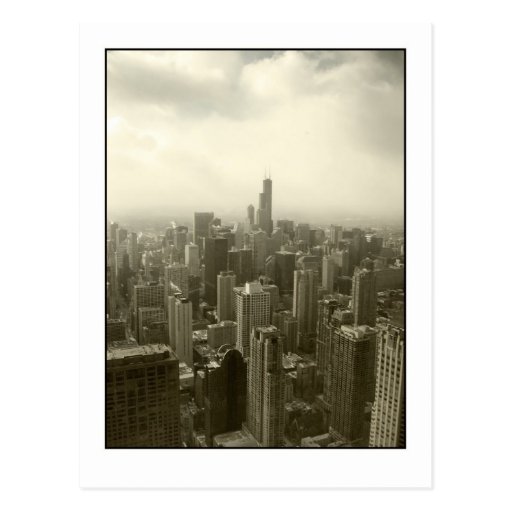 Chicago Skyline Mono Postcard
