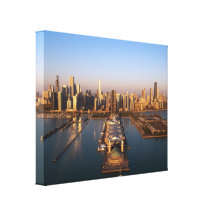 Chicago Skyline on Canvas Stretched Canvas Print