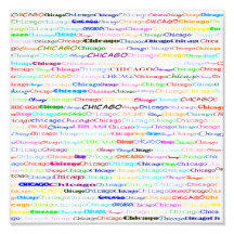 Chicago Text Design II Photo Print