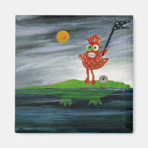 Chick and Crock Fridge Magnets