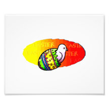 chick colourful egg easter sunset background photo print