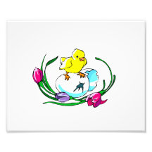 chick egg tulip cute easter design photo art