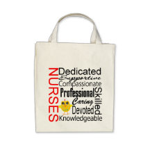 Chick Humour - Nurses Recognition Collage Tote Bags