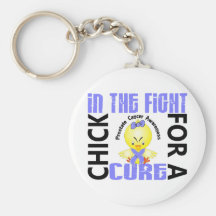 Chick In The Fight Prostate Cancer Key Chain