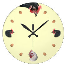 Chicken and egg wallclock