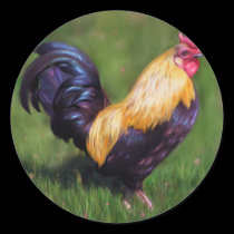 Chicken Art Stuart Bantam Rooster stickers