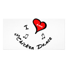 Chicken Dance Items - I Heart Picture Card