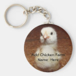 Chicken Farmer Keychain with Baby Chick