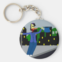 Chicken In The Rain - Bock Keyring! Key Chain