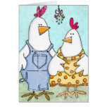 Chicken Mistletoe Card