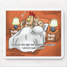 Chicken Or Egg Came 1st? Funny Gifts & Tees Mousemat