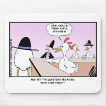 Chicken Or Egg? Funny Gifts & Collectibles Mouse Mats