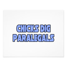 Chicks Dig Paralegals Personalized Invitation