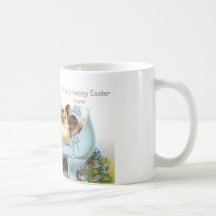Chicks in a Shoe Vintage Easter Card Coffee Mug