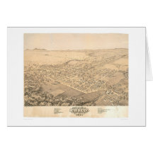 Chico, CA. Panoramic Map 1871 (0272A) Card