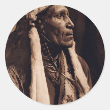 Chief Raven Blanket - Nez Perce - Vintage Round Sticker