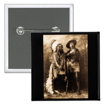 Chief Sitting Bull and Buffalo Bill 1895 Button