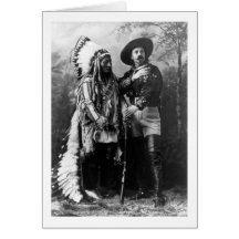 Chief Sitting Bull and Buffalo Bill 1895 Greeting Cards